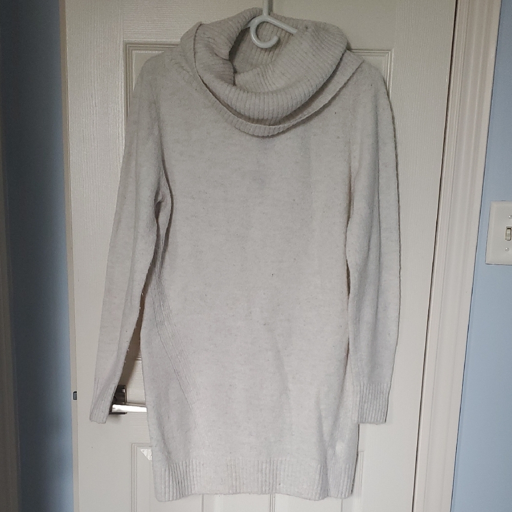 Cozy Thyme White Cowl Neck Sweater